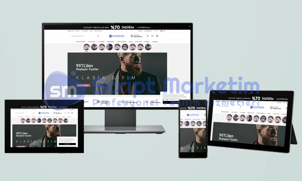 Eticaret Script TemelSepet – Genel Kategorili ve Klasik Yapılı Eticaret Scripti